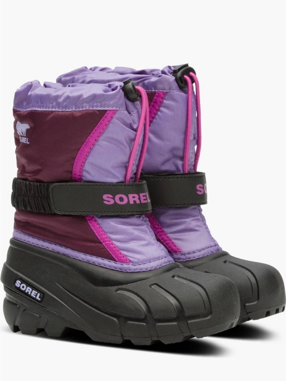 SOREL Flurry Youth Snow Boots Size 3 Purple Dahlia | Worn Once